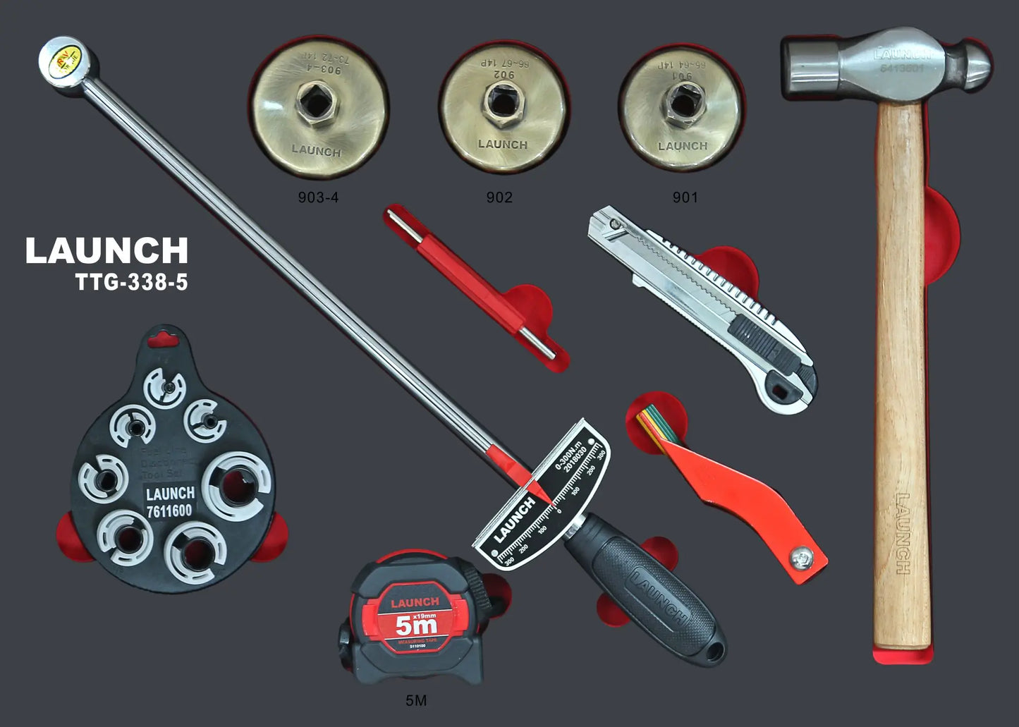 LAUNCH 338PCS MECHANICS TOOLS CART KIT TTG-338 MOBILE TOOL CABINETS TOOL SETS