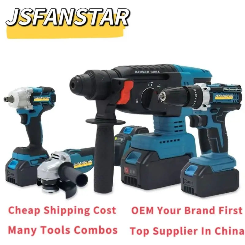 Cheap Rechargeable High Quality Cordless Drill Machine Combo Set with Tool Kits