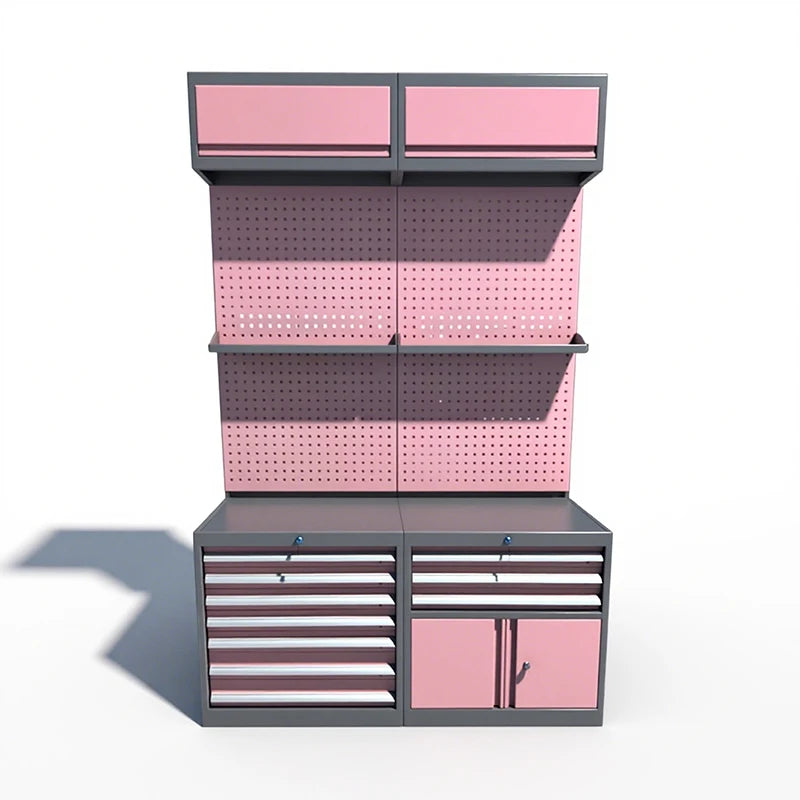 Heavy-Duty Multifunctional Metal Tool Chest and Trolley Modular Garage Cabinets for Workshop Workbench Storage