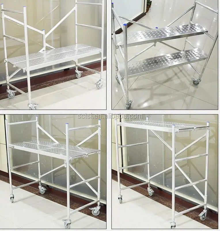 Metaltech Modern Design Style Mini Scaffold Folding Aluminum Ladder in Scaffolding