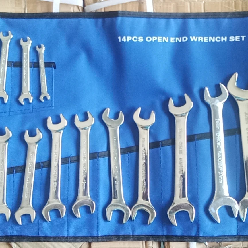 Security Double Open End Wrench Set Single Colored Dipping Spanner With Plastic