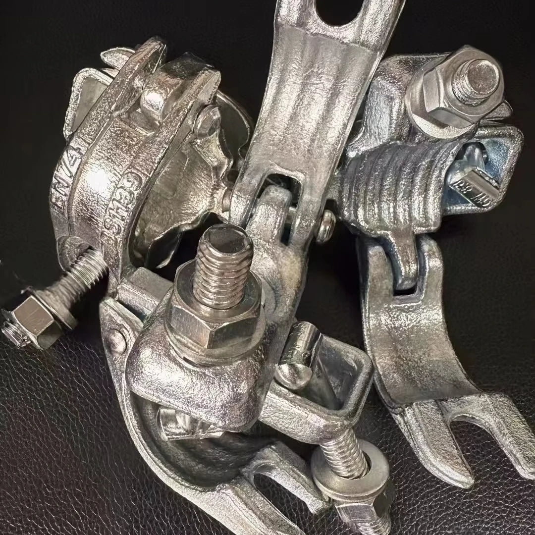 Galvanised Steel Scaffold Cramp Connectors Fixed and Rotating Pipe Clamp for Scaffolding Props Ladder Parts Fastener Coupler