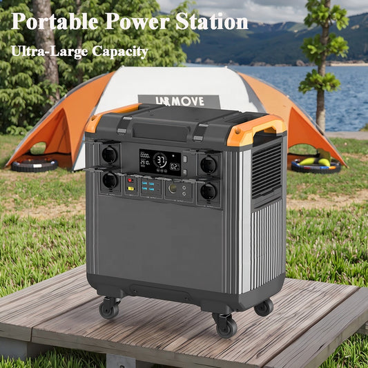 3000W Heavy-Duty LiFePO4 Portable Power Station & Solar Generator (230V EU Outlets)