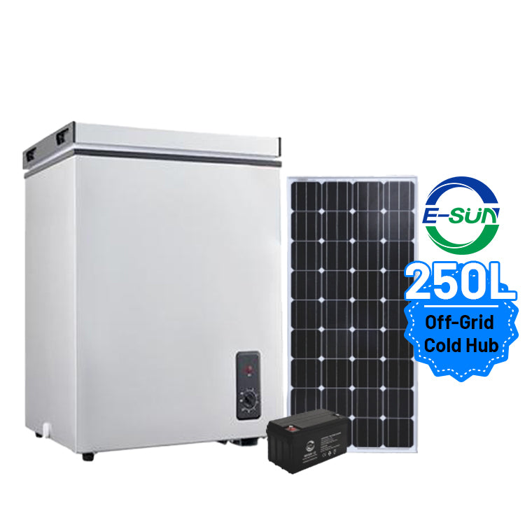 ESUN 12V/24V Ultra Energy-Efficient Solar Chest Freezer with Built-in Battery (100L–158L)