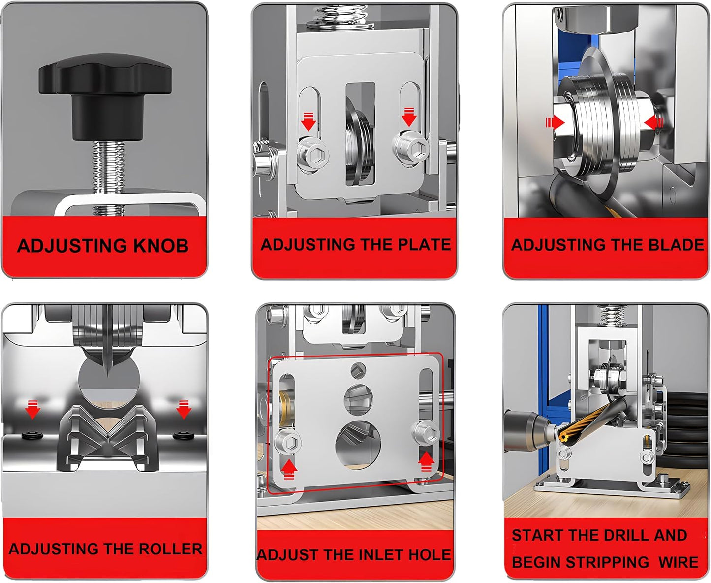 Portable Wire Stripping Machine for Power Drill