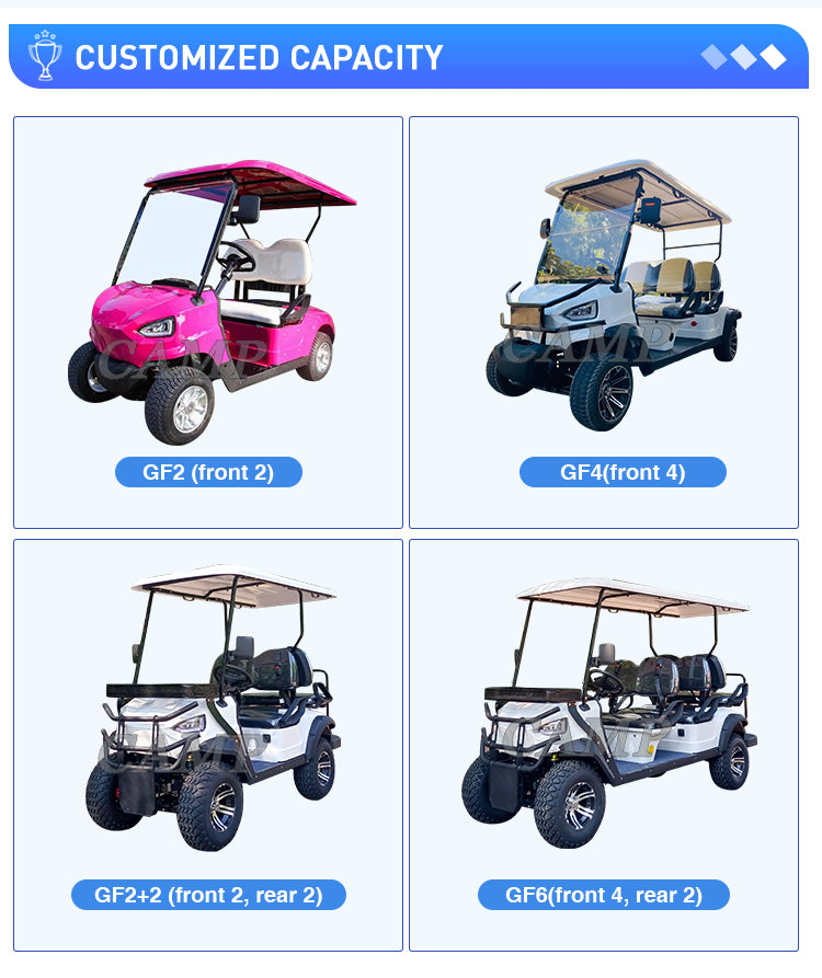 Luxury 6-Seater Off-Road Electric Golf Cart & Utility Vehicle (72V / 5kW Motor)