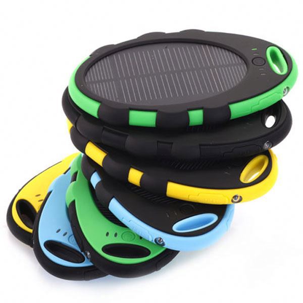 Outdoor Mini Portable Solar Power Bank Charger - 5000mAh