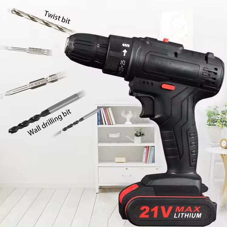 21V Dual-Speed Cordless Drill & Screwdriver Set (Heavy-Duty Carry Case)