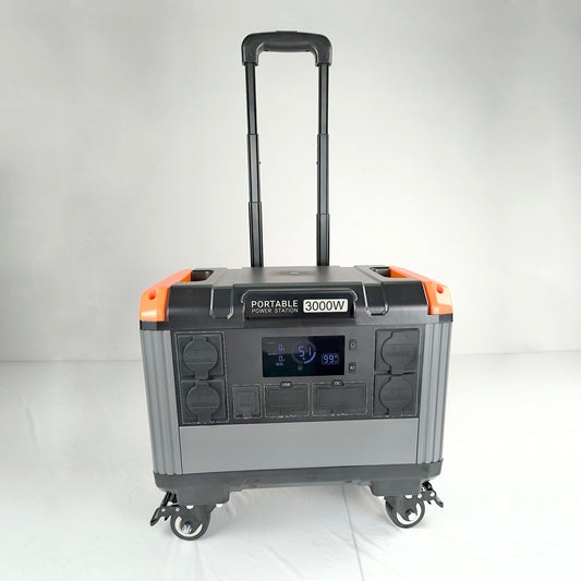 3000W / 2688Wh Portable Power Station (LiFePO4) - Pure Sine Wave Solar Generator
