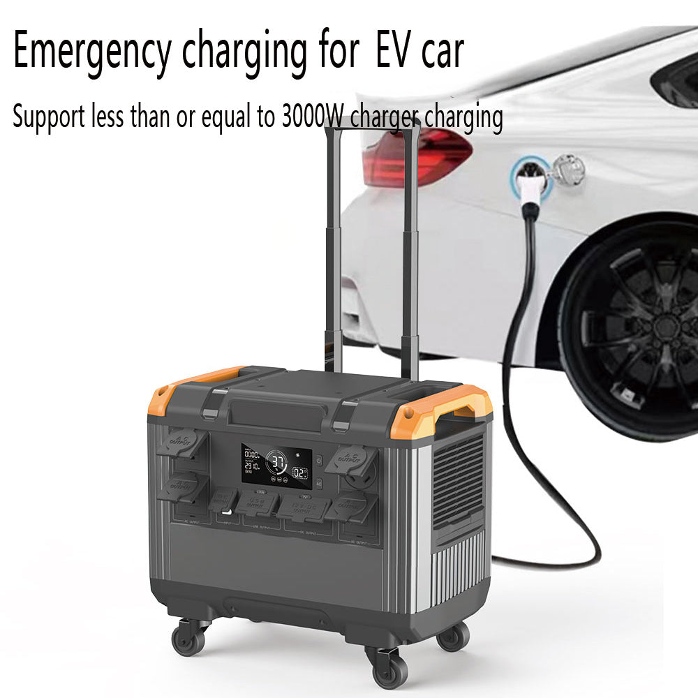 3000W / 2688Wh Portable Power Station (LiFePO4) - Pure Sine Wave Solar Generator