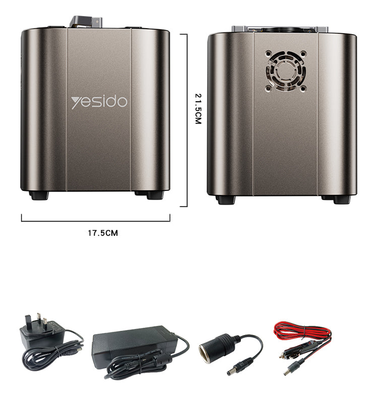 Yesido YP38 1200W Portable Solar Power Station (275,000mAh) – Pure Ternary Power Cell for Home Backup & Camping
