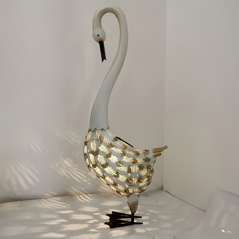 Solar Swan Garden Statue Outdoor-1