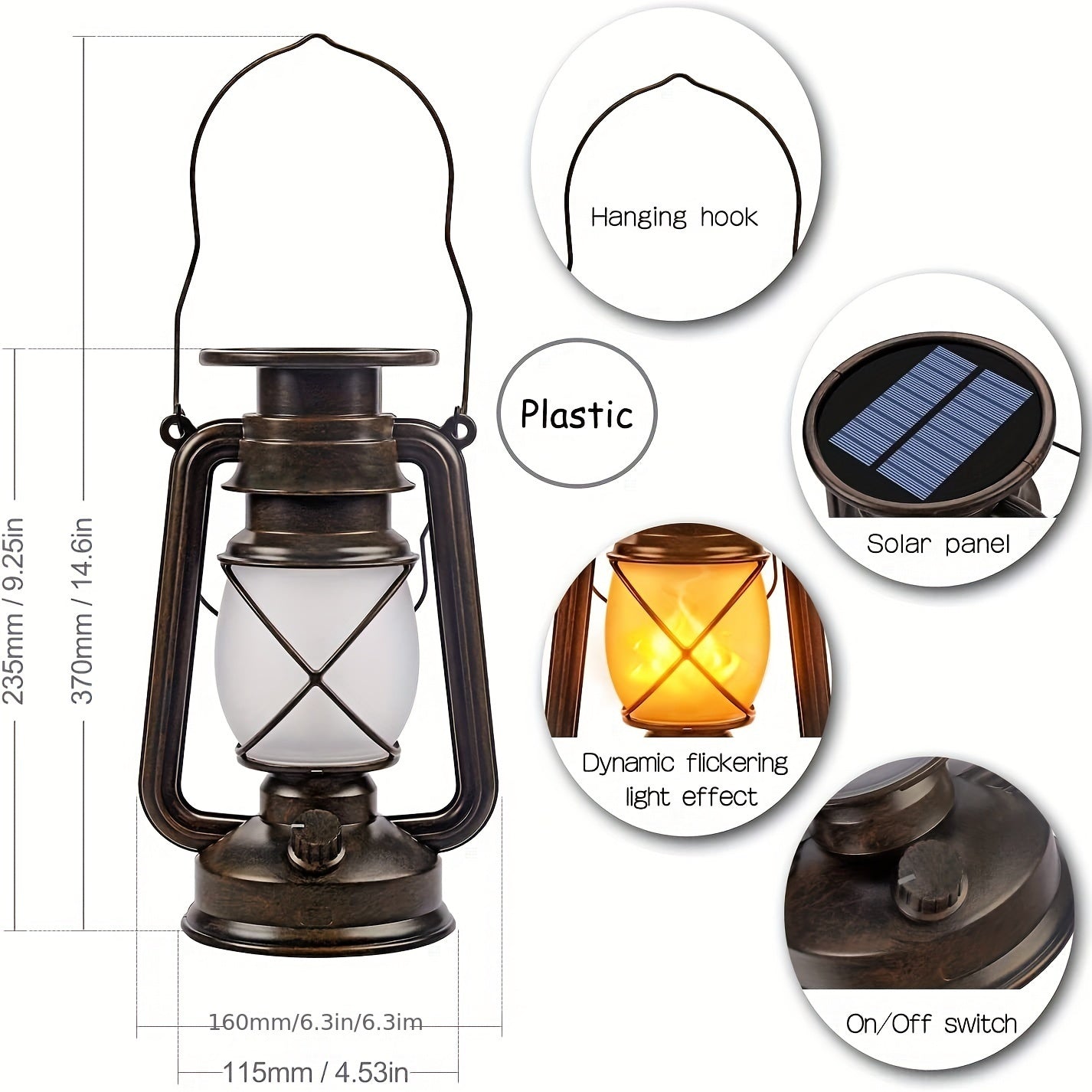 NNETM Solar Vintage Horse Lantern (2PCS)-4