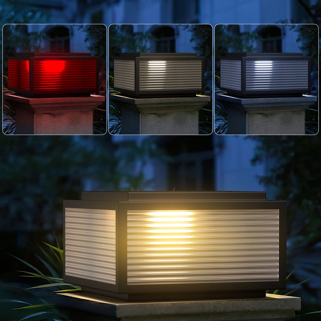 Outdoor Solar Powered Post Cap Lights-2