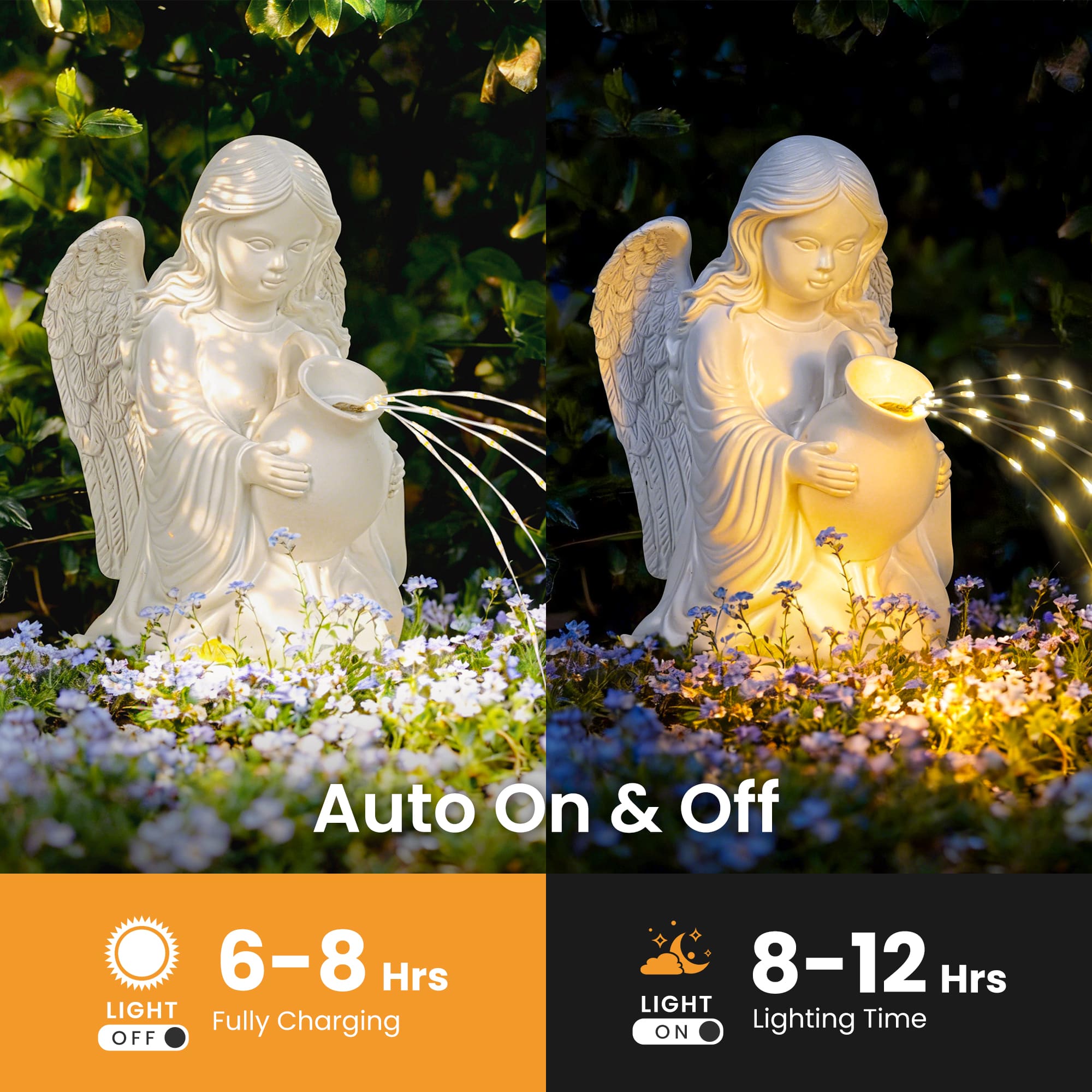 GIGALUMI Solar Powered Angel Statues-3