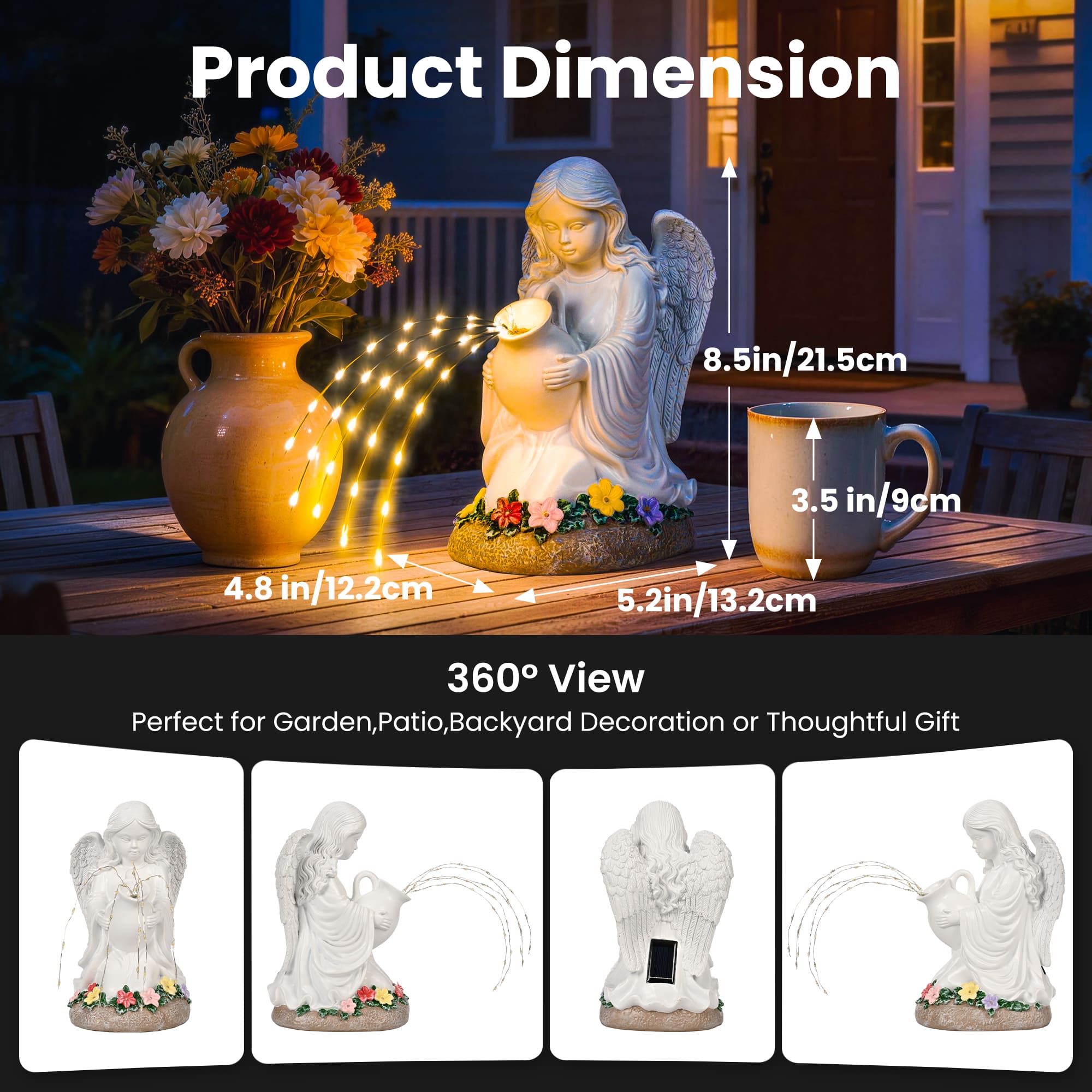 GIGALUMI Solar Powered Angel Statues-4