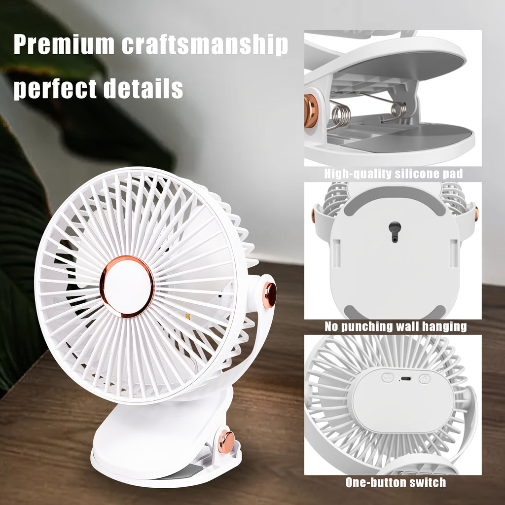 Solar Battery Camping Fan with Light Rechargeable-2