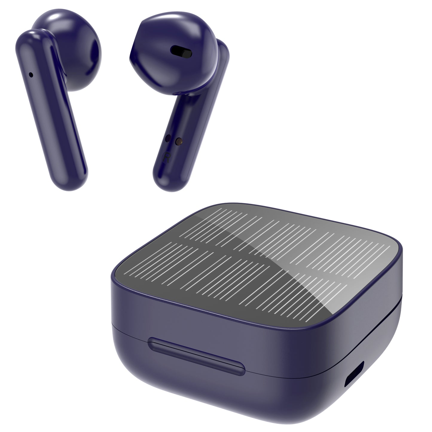 K0117 Solar-Powered TWS Wireless Earbuds with Solar Charging Case