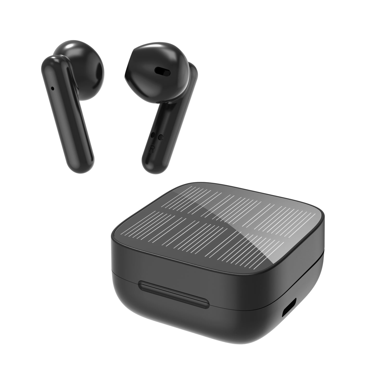 K0117 Solar-Powered TWS Wireless Earbuds with Solar Charging Case