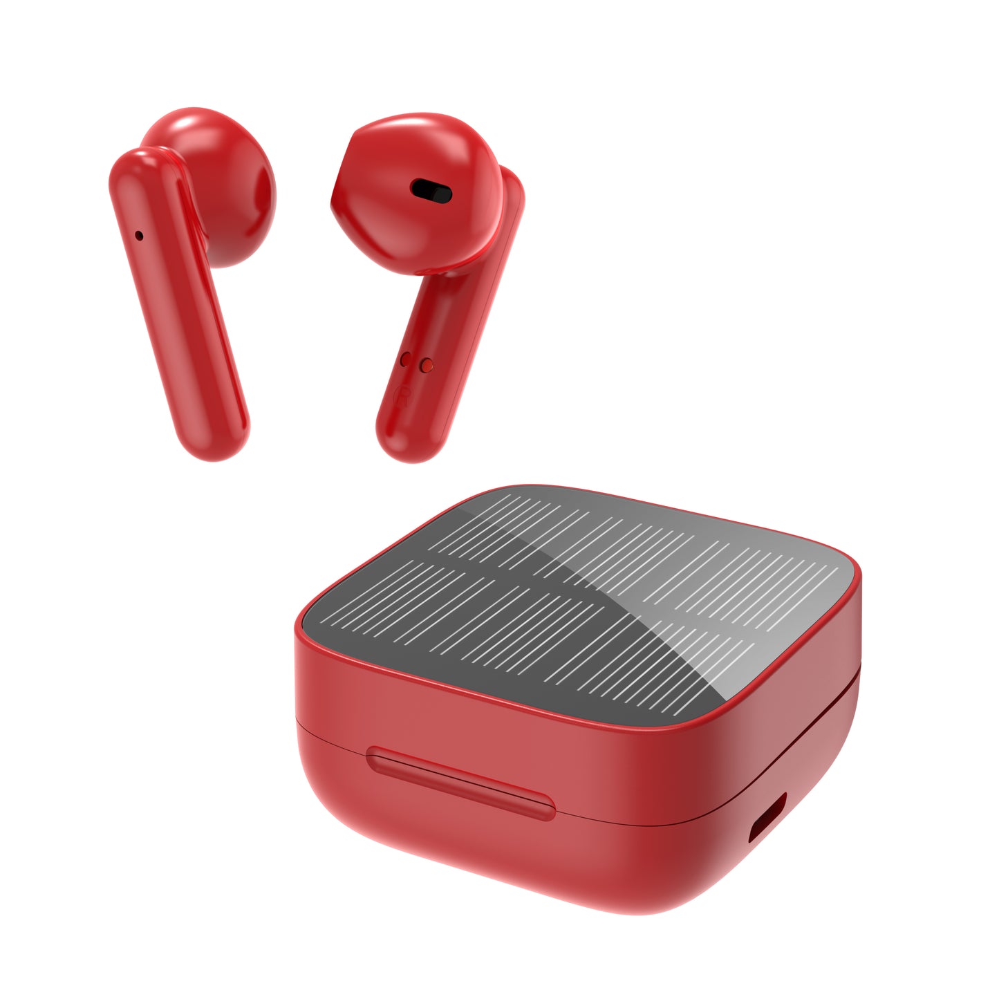 K0117 Solar-Powered TWS Wireless Earbuds with Solar Charging Case