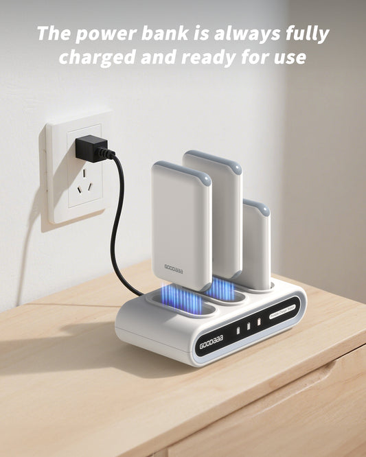 3-in-1 Waterproof Portable Power Bank & Docking Station (10,000mAh x 3 Pack) – 40W Fast Charging