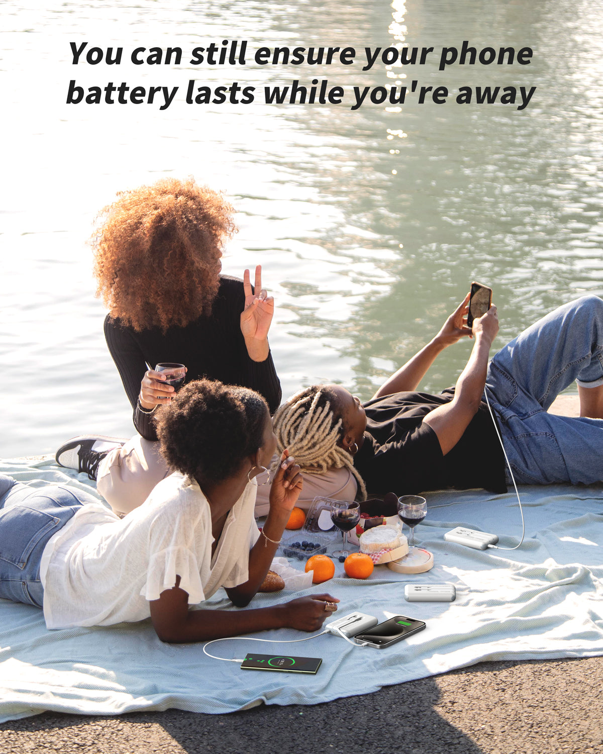 3-in-1 Waterproof Portable Power Bank & Docking Station (10,000mAh x 3 Pack) – 40W Fast Charging