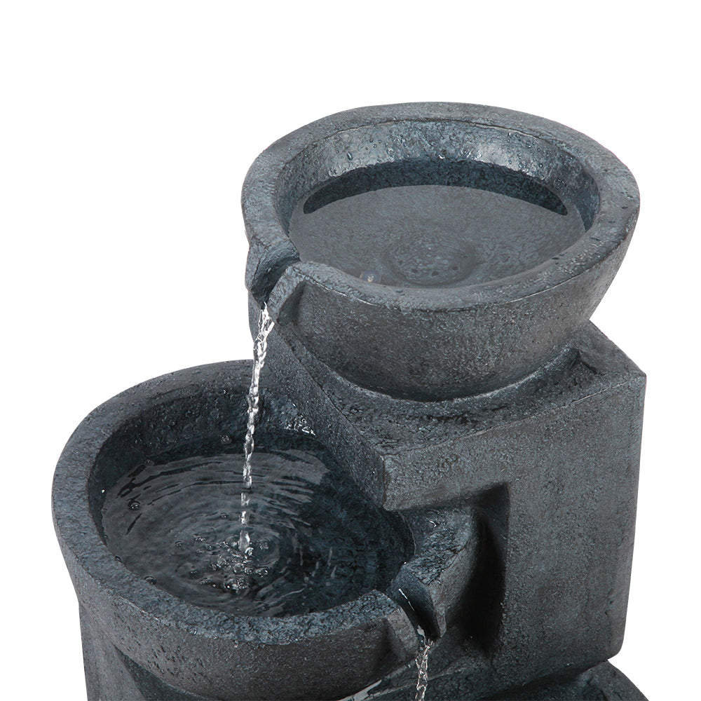 NNEDSZ Solar Fountain with LED Lights-1