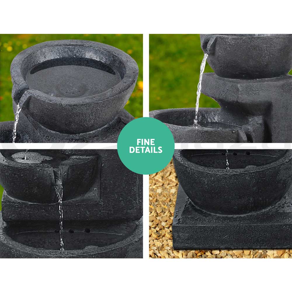 NNEDSZ Solar Fountain with LED Lights-2