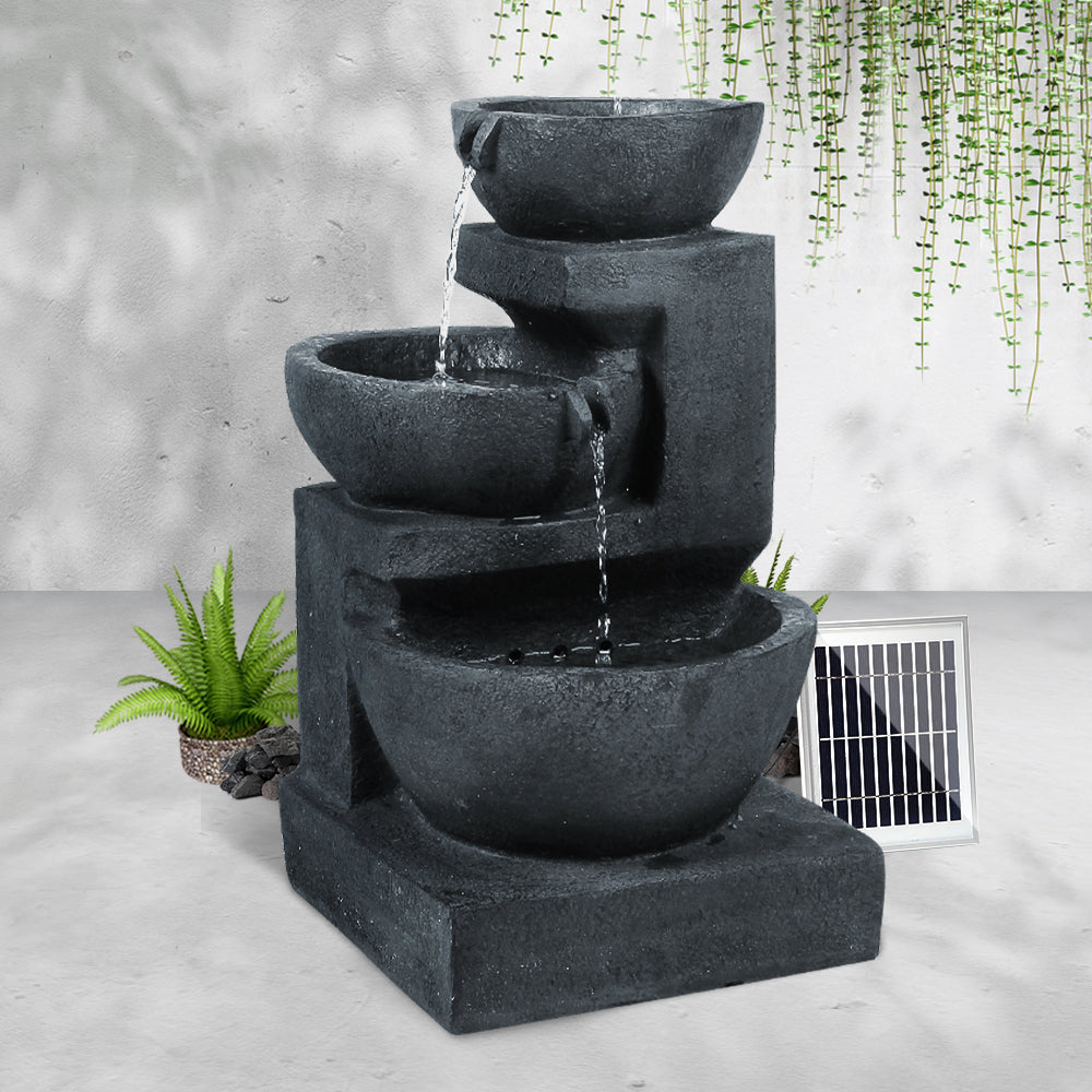 NNEDSZ Solar Fountain with LED Lights-3