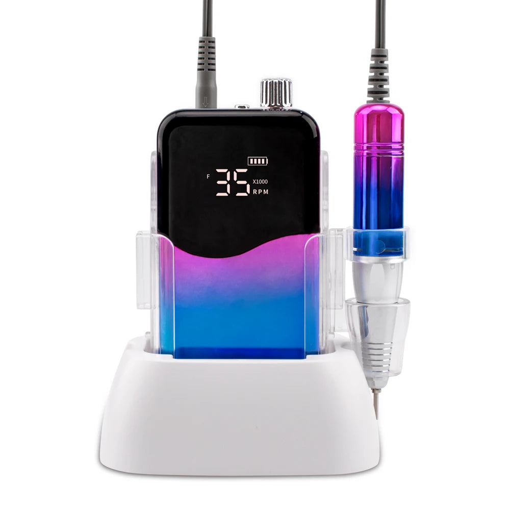 Rose Gold EU Hot Selling High Speed Nail Drill Machine Cordless Wireless Portable Master Electric E File With Drill Bits