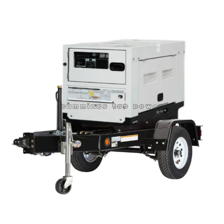Portable Trailer Type Water Cooled 50Hz 60Hz 30Kva 40Kva 50Kva Super Silent Diesel Generator Set With Wheels