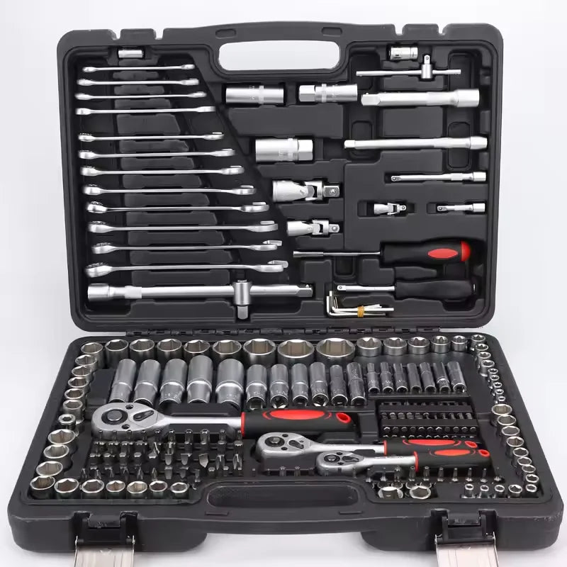 216pcs 35K Combination Spanner Box Profession Tool Socket Set Multifunction Wrench Kit for Car Repair Other Hand Tools Sets