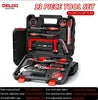 13pcs Red Compact Professional Home Repair Toolbox Set Hammer Hacksaw Hand Tool Kits with Hard Case OEM