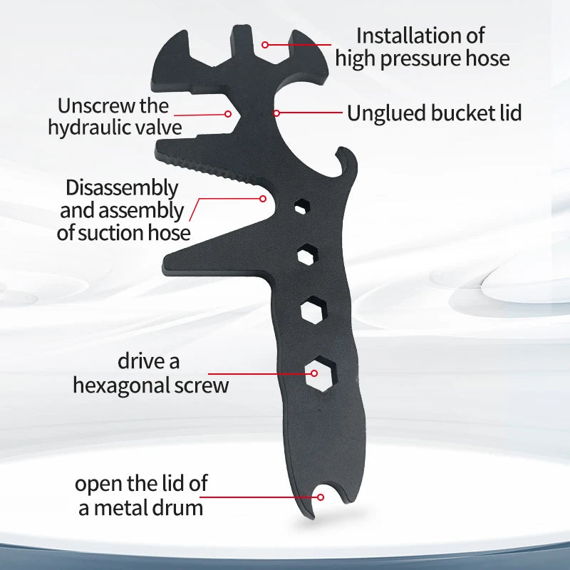 Wholesale Good Quality Black 2nd Generation Multifunctional Oilers Wrench Bucket Opener Waterproof and Corrosion Resistant