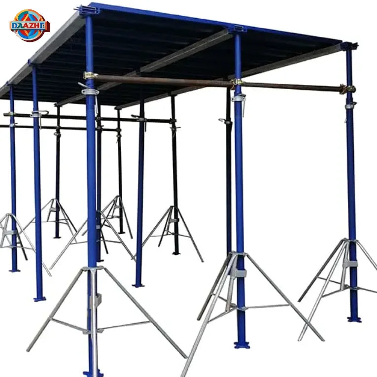 Adjustable Traditional Galvanized Steel 1.6m-6m Scaffolding Props Telescopic Shoring Jack Post High Strength Outdoor Workshop