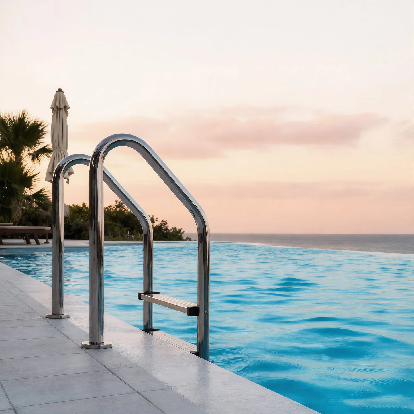 316/304ss 4-Step Swimming Pool Ladders Anti-slip Durable Swimming Pool Ladders for Above Ground Swimming Pools Pool Accessories