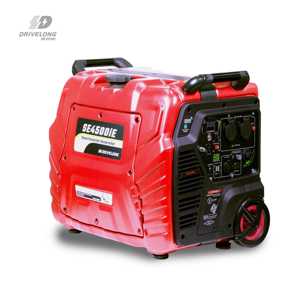 China 2000W 3KW Portable Inverter Generator with Wheels Electric Start 4-Stroke Gasoline Engine 220V Portable Inverter Generator