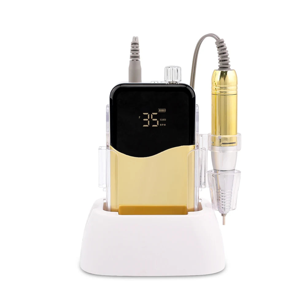 Rose Gold EU Hot Selling High Speed Nail Drill Machine Cordless Wireless Portable Master Electric E File With Drill Bits