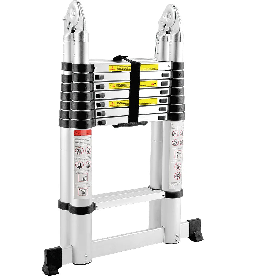 Extension Ladder Folding Ladder Stainless Steel Portable Anti-slip Durable Household Use Adjustable Telescopic