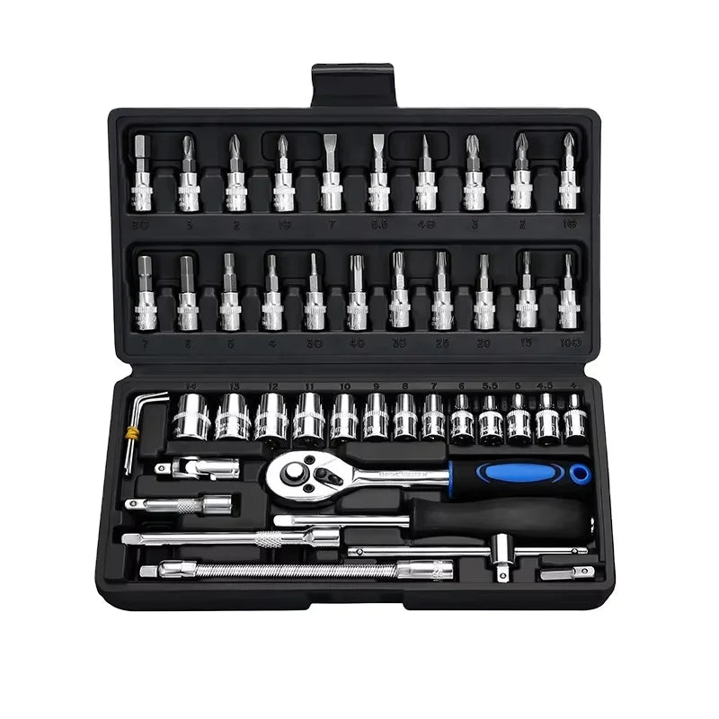 Car Mechanics Auto Repair Herramientas Kit Spanner Tools Set Box Hand Tools Socket Wrench Set Tool Kit Socket Sets