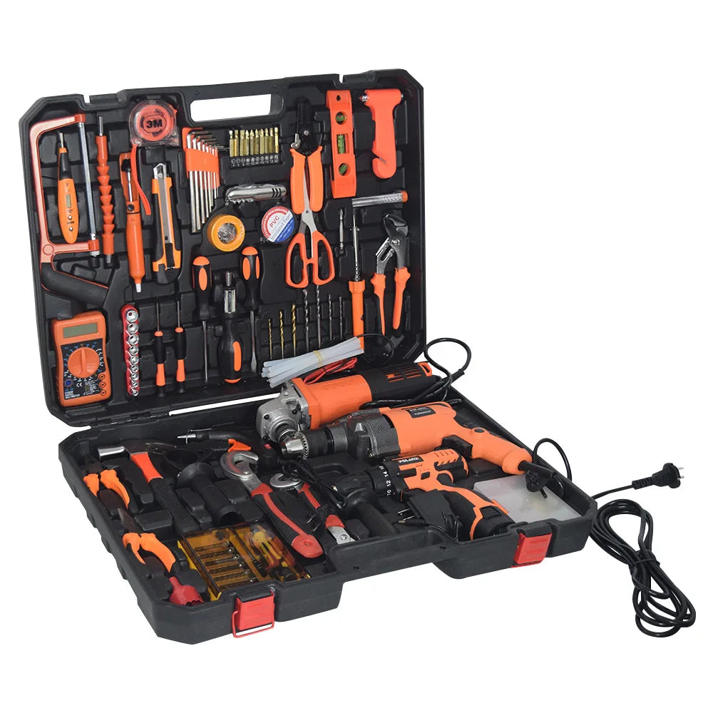 All-In-One Multifunctional Hand Iron Toolbox with Hard Case for Home Commercial Emergency Includes Screw Driver OEM
