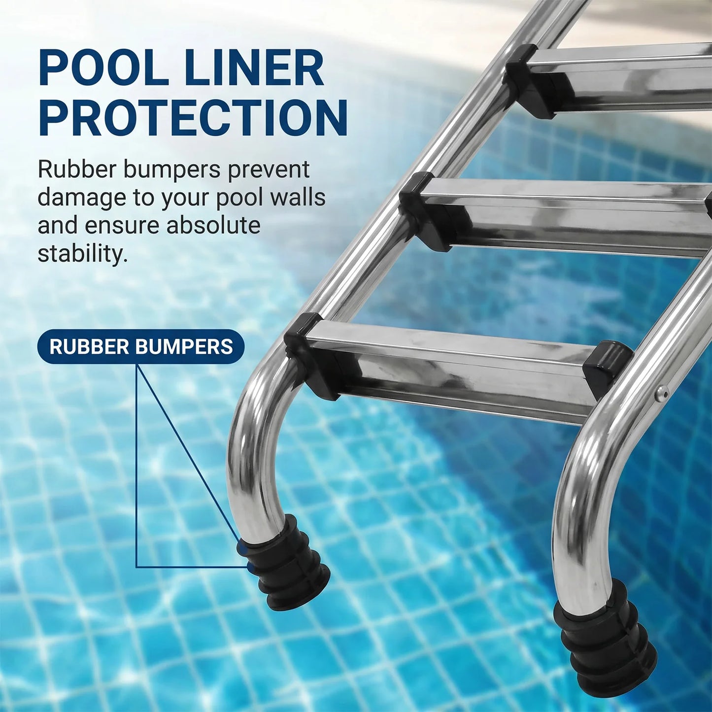 316/304ss 4-Step Swimming Pool Ladders Anti-slip Durable Swimming Pool Ladders for Above Ground Swimming Pools Pool Accessories