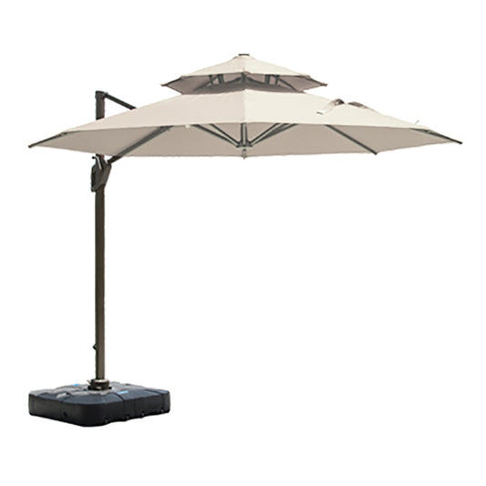 FEAMONT 3m Solar-Powered LED Cantilever Patio Umbrella
