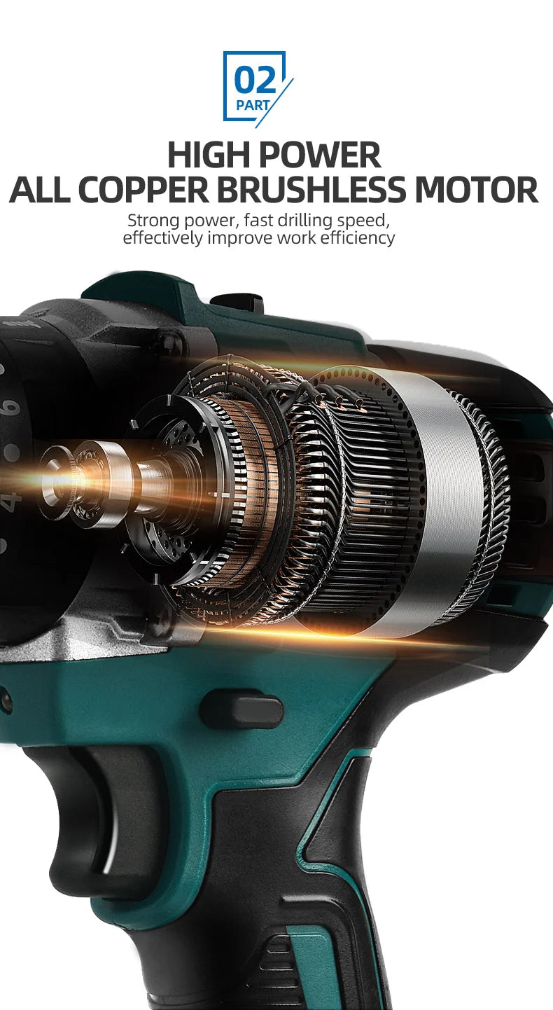 Mulinsen 21V Portable Lithium Mini Power Accessories Cordless Impact Drill Power Tools Sets
