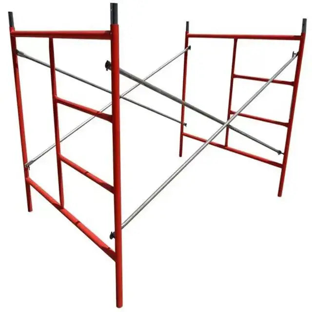Heavy Duty Yellow H Frame Scaffolding Steel Construction Walk Through Scaffold System for Building Work Platform