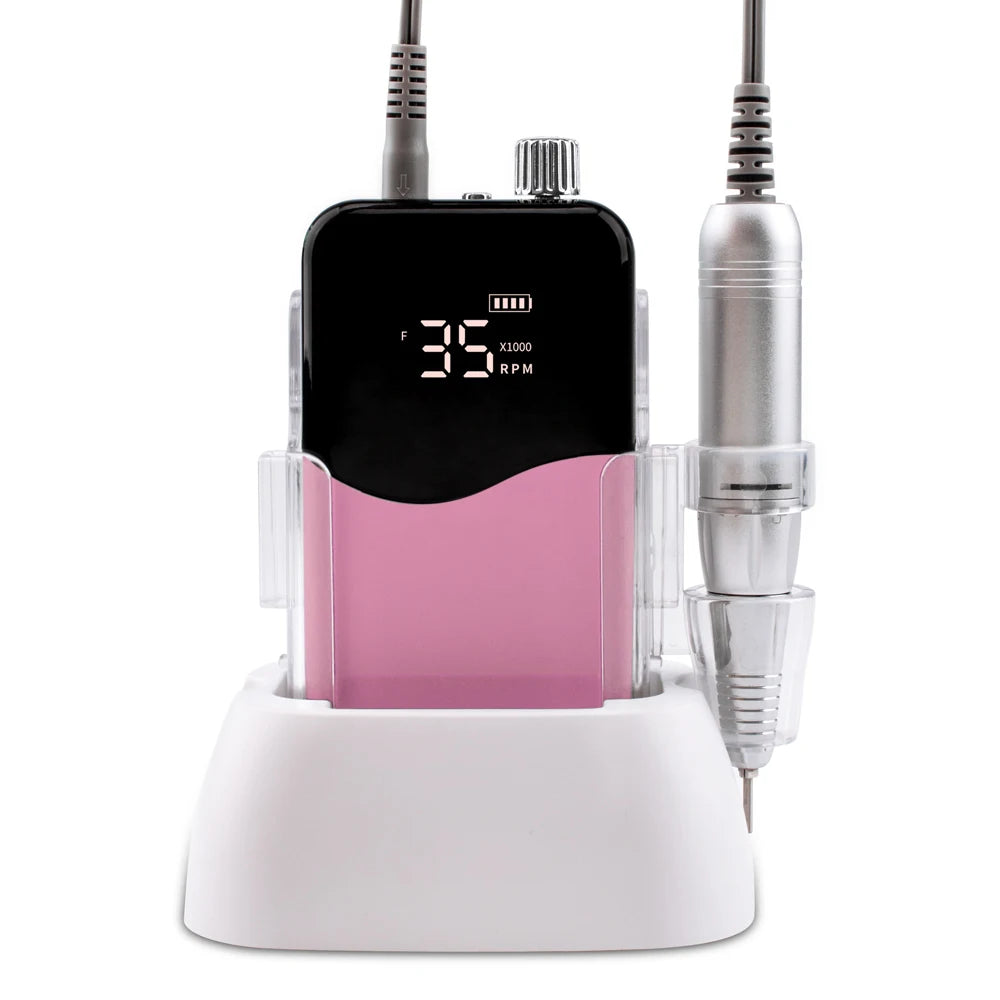 Rose Gold EU Hot Selling High Speed Nail Drill Machine Cordless Wireless Portable Master Electric E File With Drill Bits