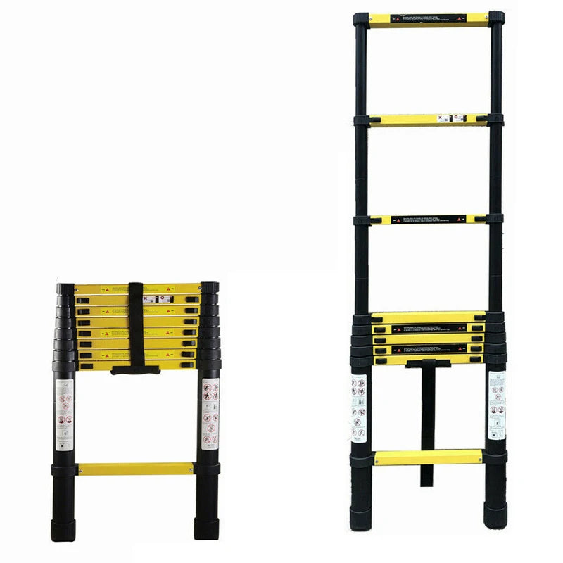 Popular New Aluminum Telescopic Ladder 225 Lbs 2.6m Multi Purpose Industrial Ladder With En131