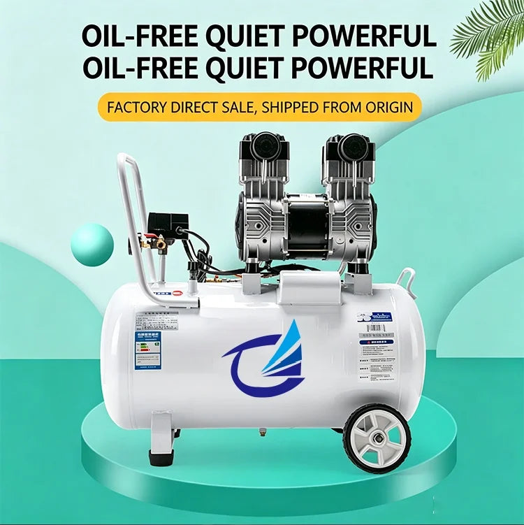 Portable AC Power Piston Air Compressor 220V Air Cooled 1-Year Warranty 7bar Pressure Lubricated Motor Carry-on Industrial