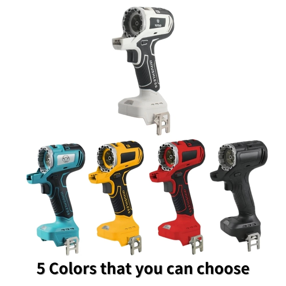 YUTUO Professional Li-ion Battery Multi Head 12 Pcs in 1 Combo Kit Cordless Brushless Impact Drill Power Tool Set for Household