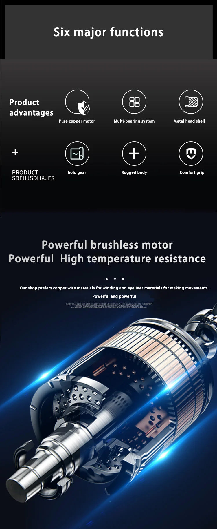 4pcs Set Combination Kit Brushless Electric Hammer Impact Drill Angle Grinder Cordless Wrench Portable Power Tool Set